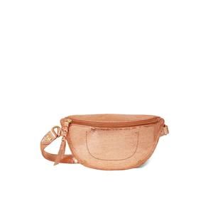 Jerome Dreyfuss Metallic Rose Gold Leather Crossbody Belt Bag